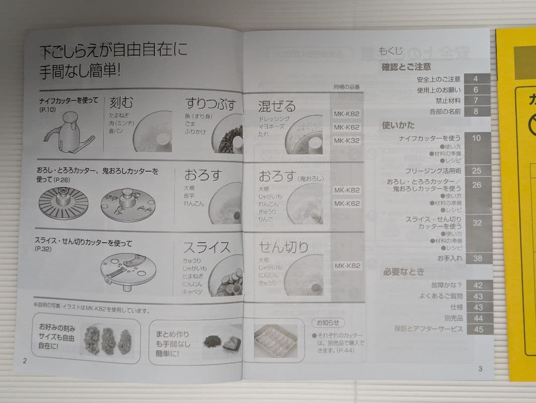 【1回使用】Panasonic MK-K82 フードプロセッサー