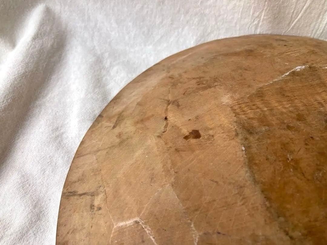 古道具　繭皿　木皿