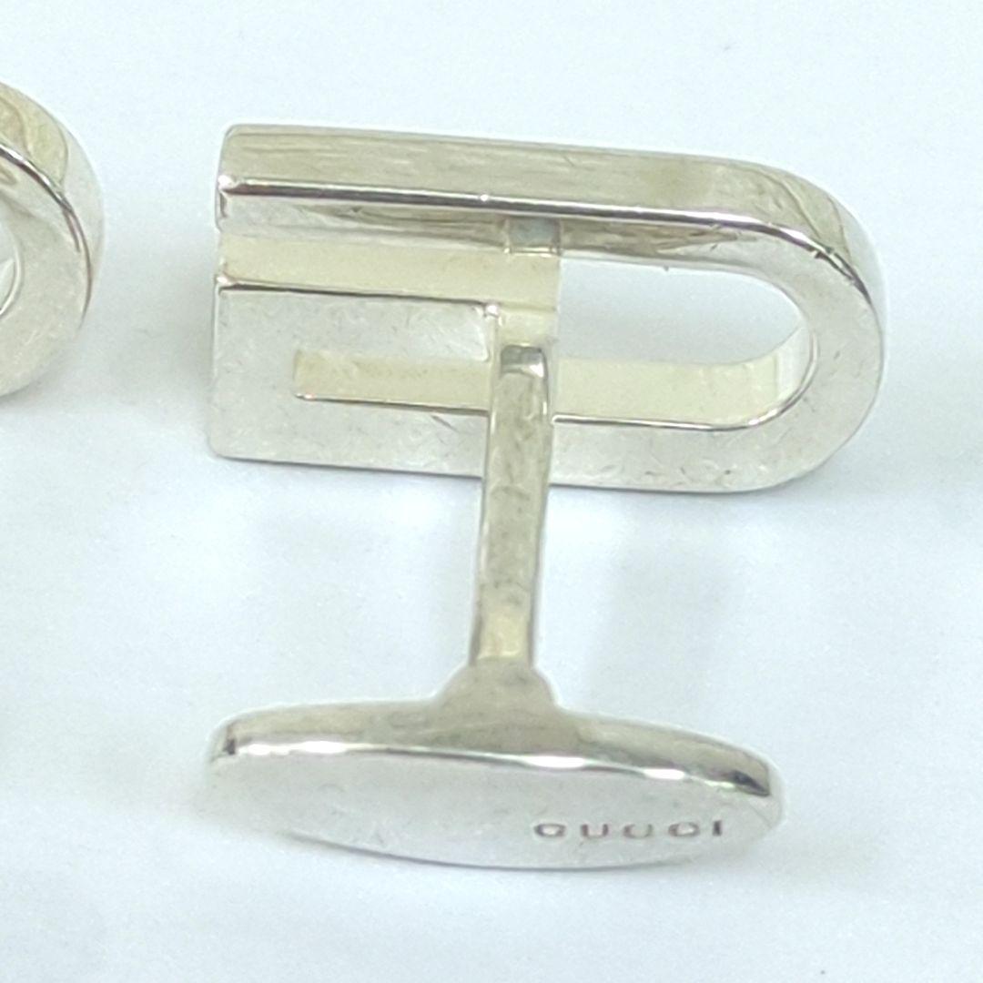 グッチ カフス シルバー カフリンクス Ｇモチーフ ロゴ SV925 イタリア製