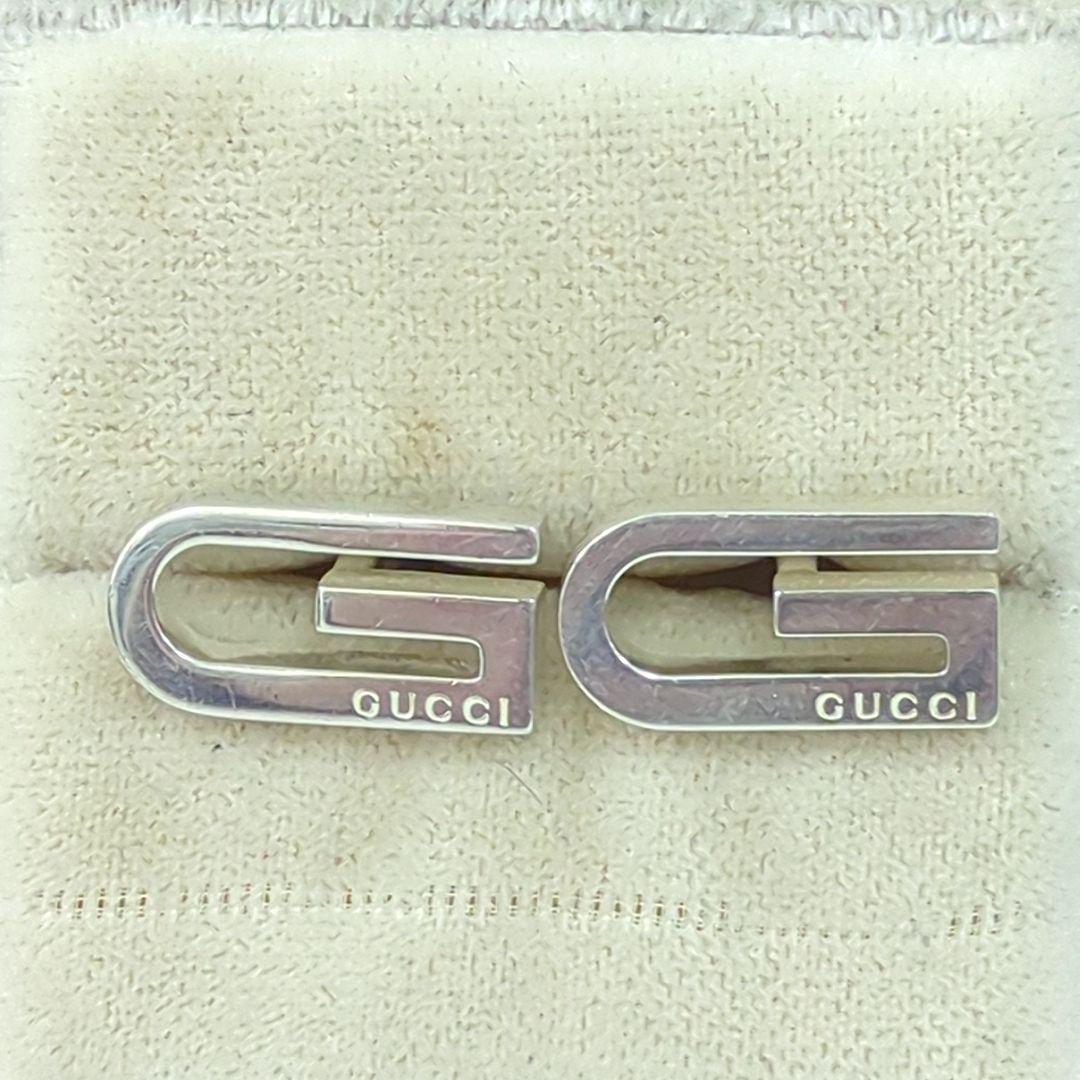 グッチ カフス シルバー カフリンクス Ｇモチーフ ロゴ SV925 イタリア製