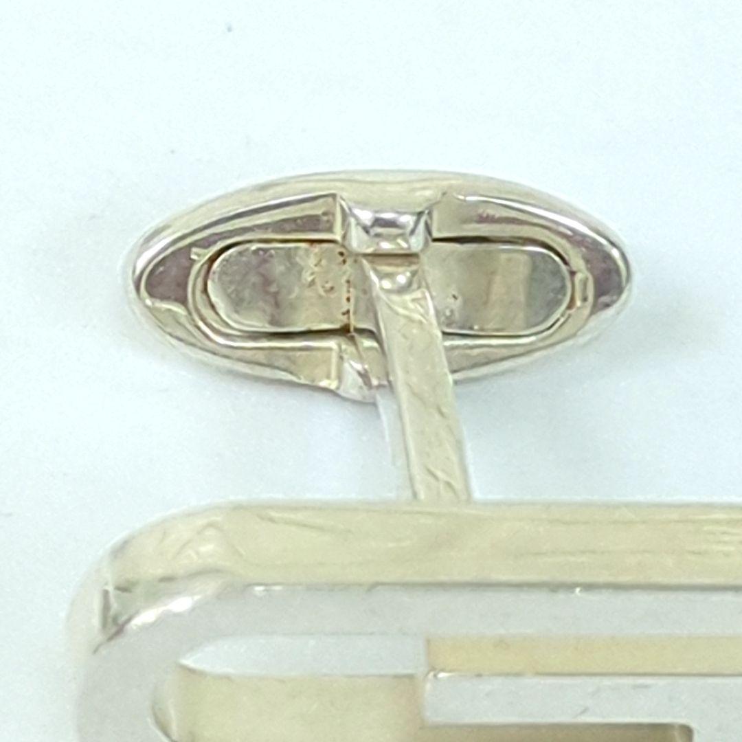 グッチ カフス シルバー カフリンクス Ｇモチーフ ロゴ SV925 イタリア製