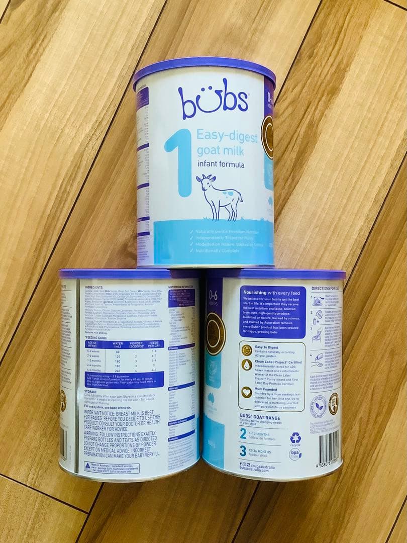 【宅急便】bubsバブズ・やぎ山羊A2粉ミルク ステップ1(生後0〜6ヶ)1缶