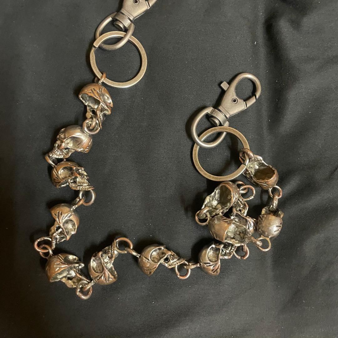 スカルデザイン ウォレットチェーン シルバー925