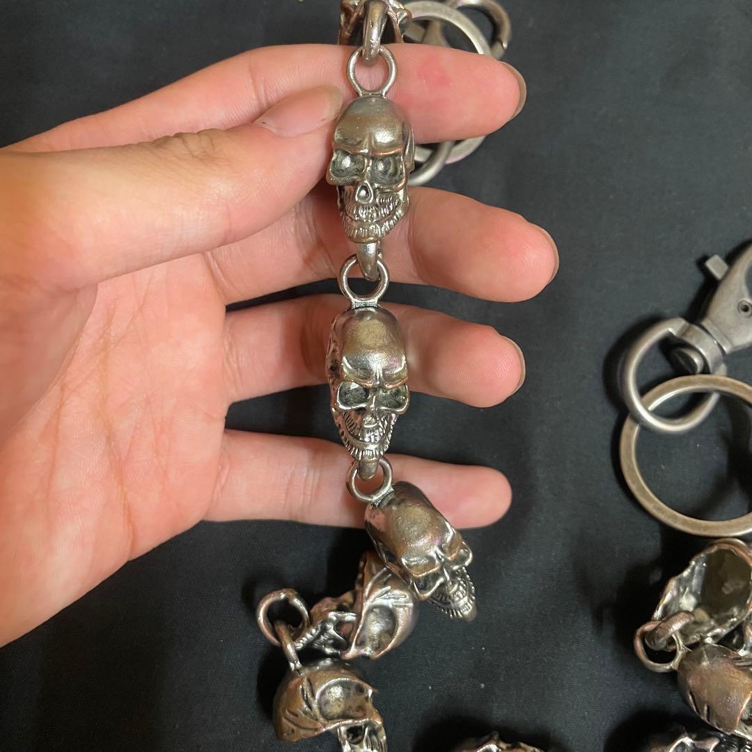 スカルデザイン ウォレットチェーン シルバー925