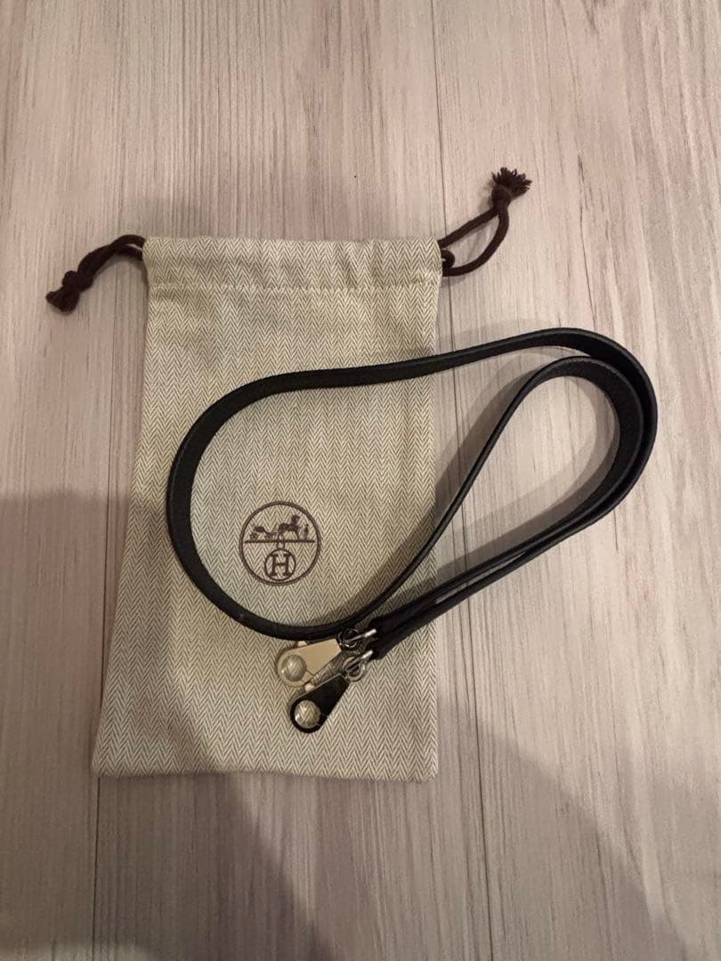 F*K様 エルメス ショルダーストラップ ブラック ケリー ボリード シルバー金