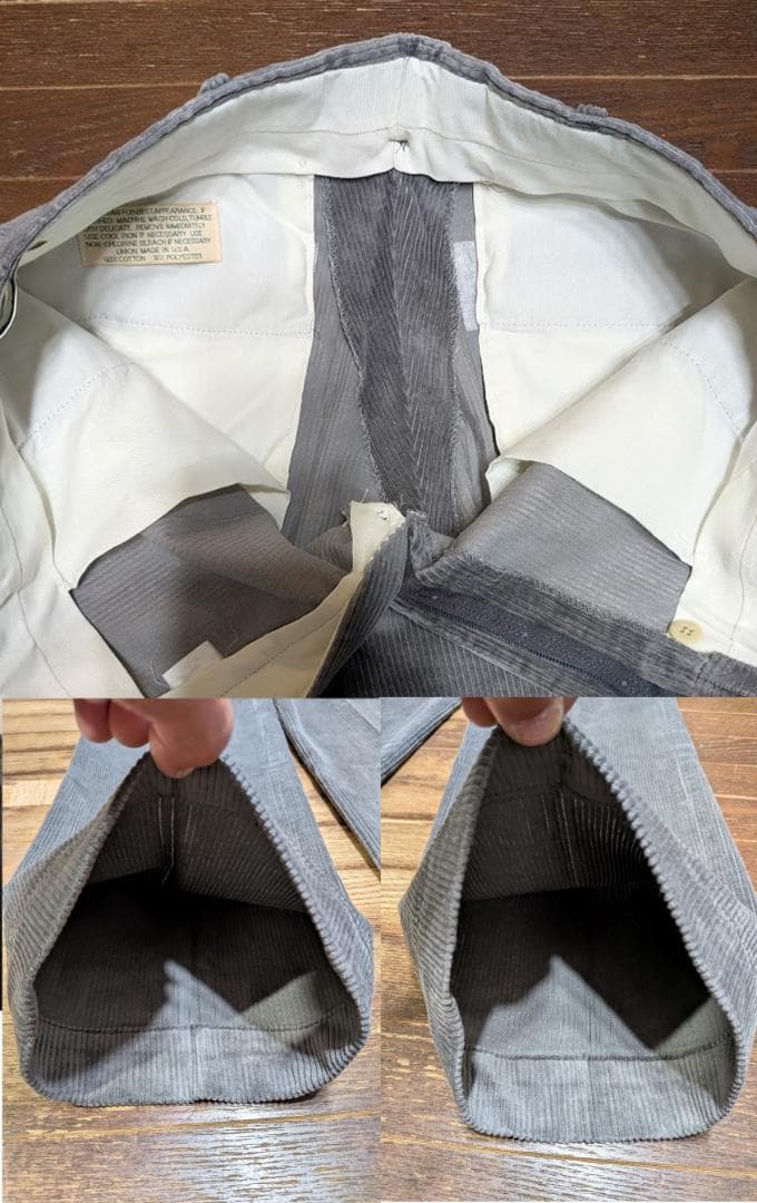 ★新品80sUSA製W85LLbeanコーデュロイパンツ/フリスコBEN黒チビ