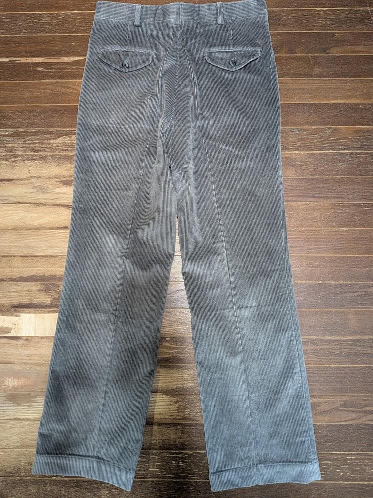 ★新品80sUSA製W85LLbeanコーデュロイパンツ/フリスコBEN黒チビ