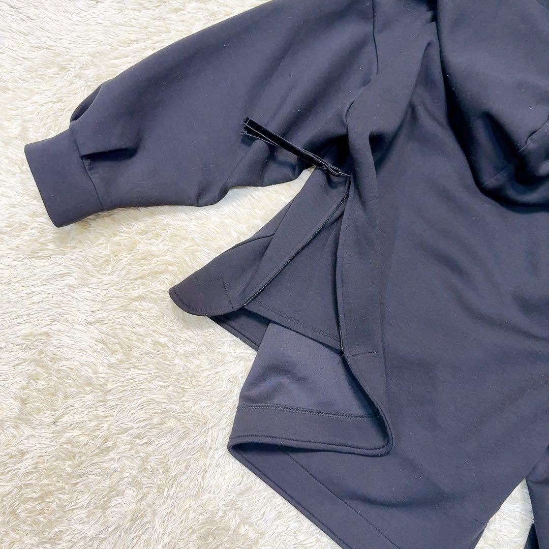 グレースクラス　サイドジップパーカー ダンボール素材　黒　ブラック