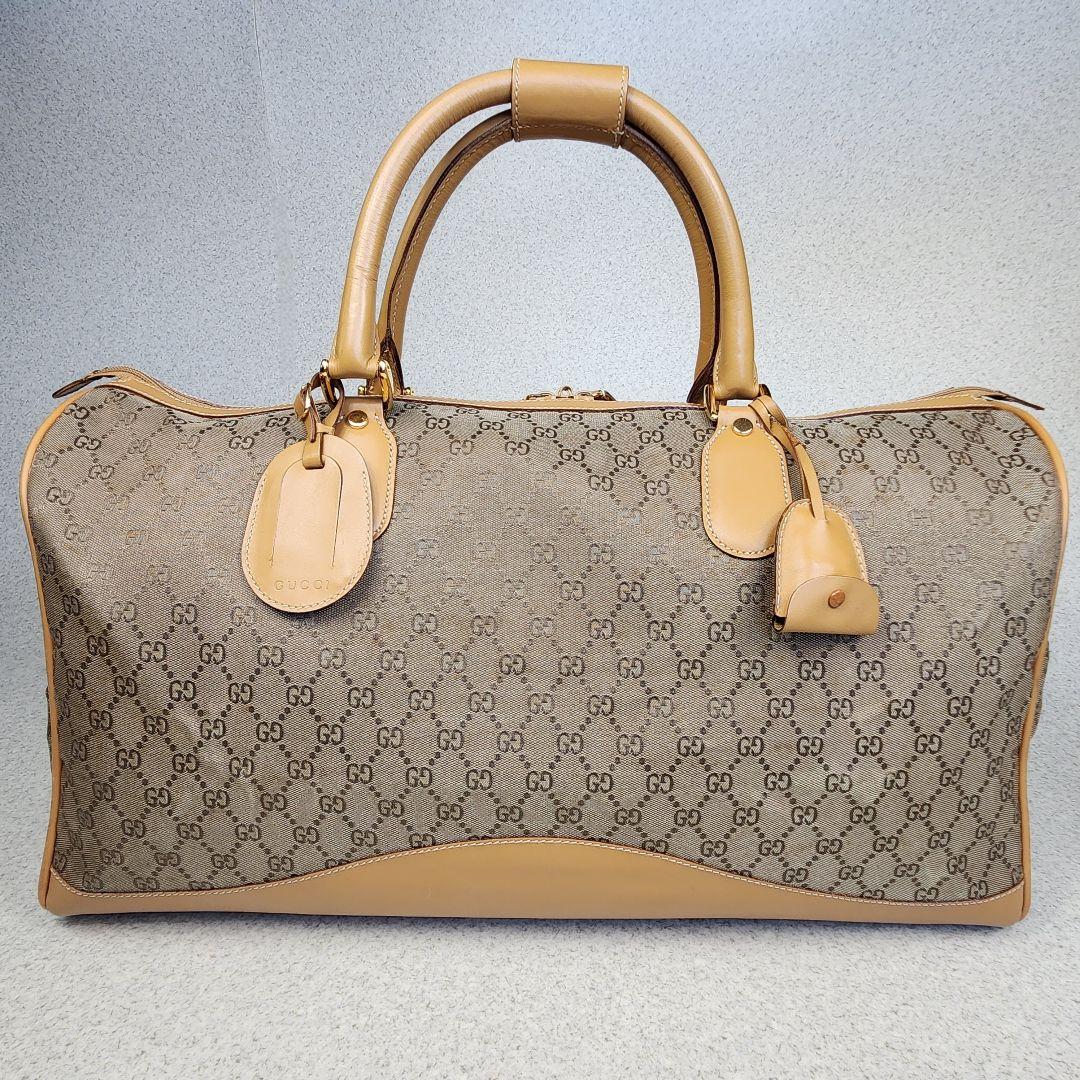 GUCCI // GG キャンバス ボストンバッグ レザー 2way 大容量