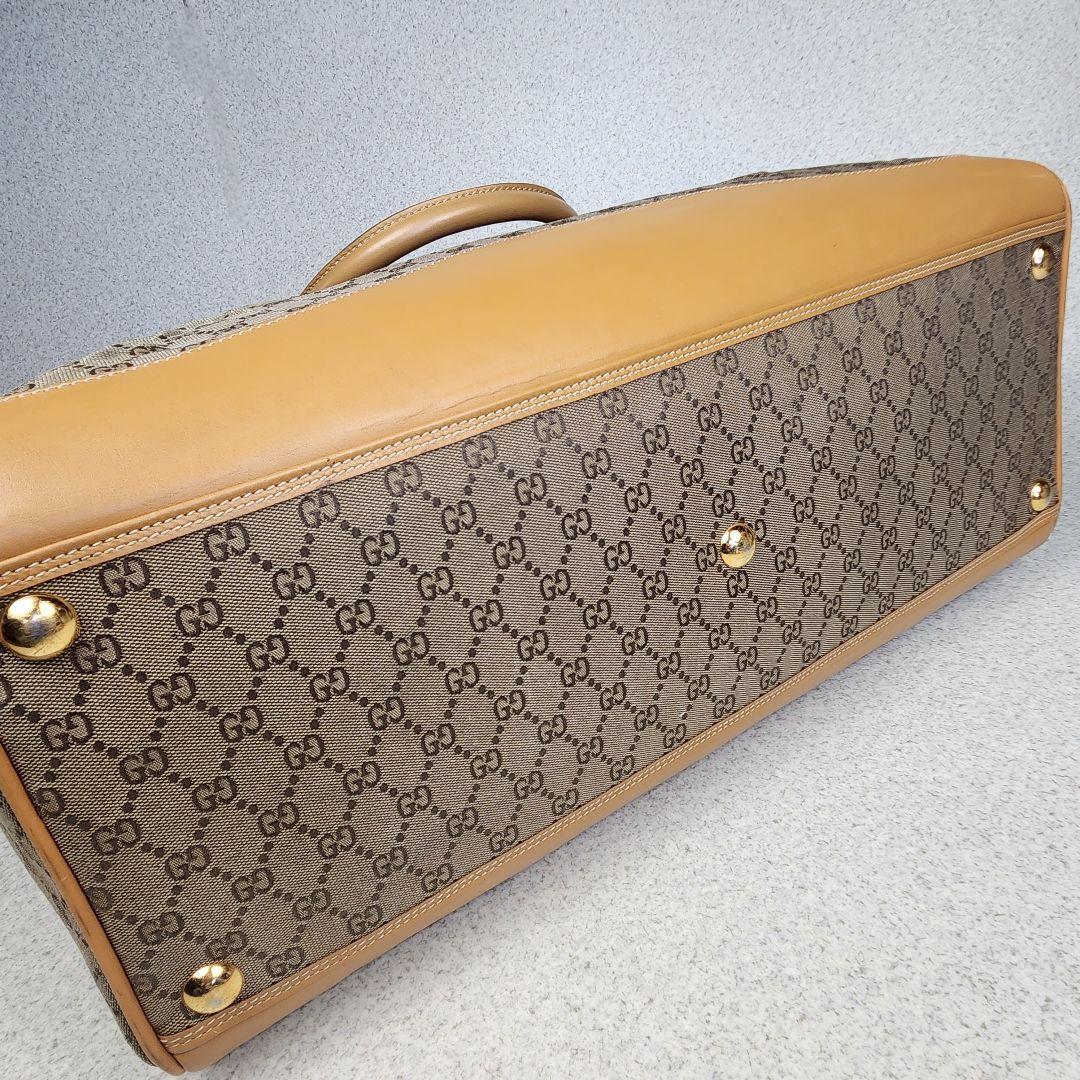 GUCCI // GG キャンバス ボストンバッグ レザー 2way 大容量