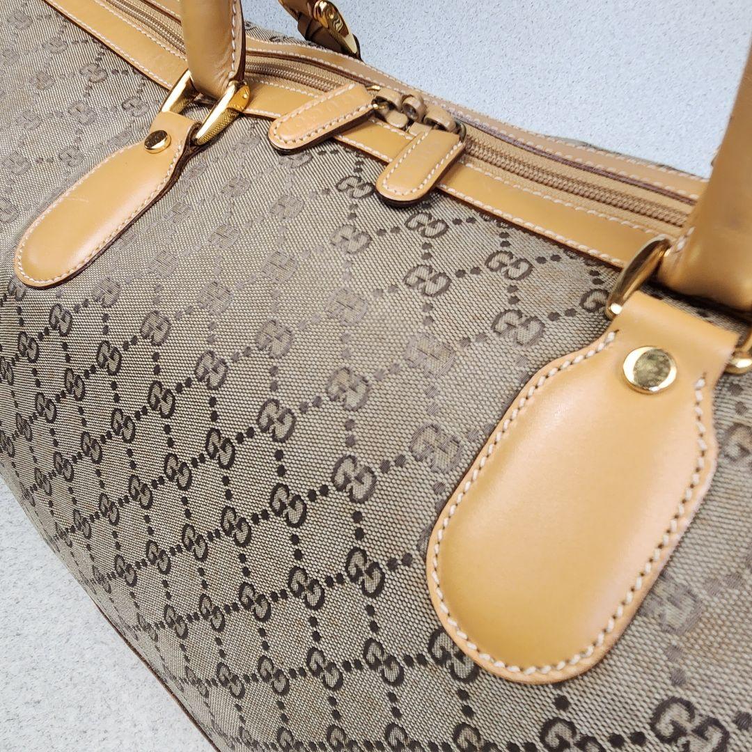 GUCCI // GG キャンバス ボストンバッグ レザー 2way 大容量