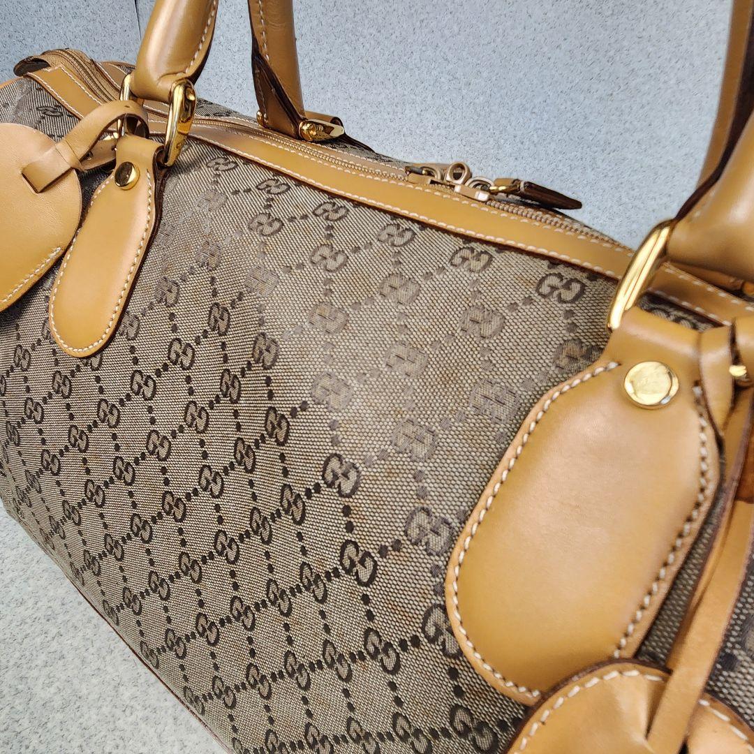 GUCCI // GG キャンバス ボストンバッグ レザー 2way 大容量