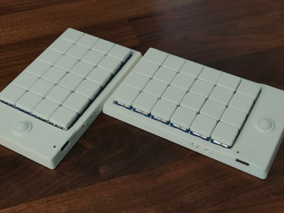 MonoOwl 4x6 ZMK 無線分割ロープロダブルトラボキーボード