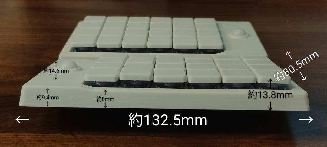 MonoOwl 4x6 ZMK 無線分割ロープロダブルトラボキーボード