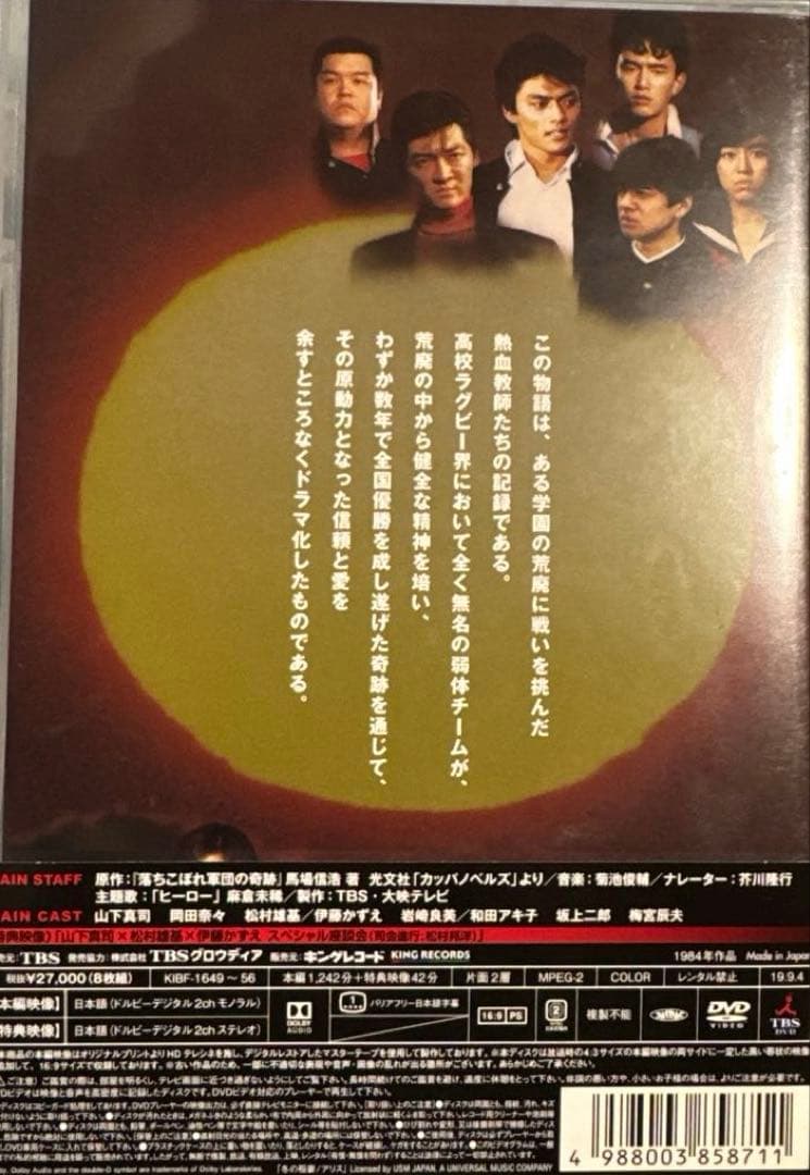 美品　泣き虫先生の7年戦争 スクール★ウォーズ DVD BOX HDリマスター版