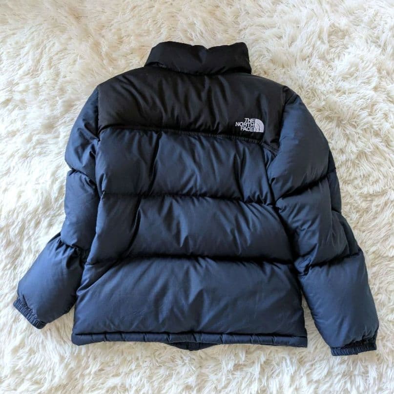 極美品　 ザノースフェイス　ヌプシジャケット　ネイビー×ブラック　キッズ　150