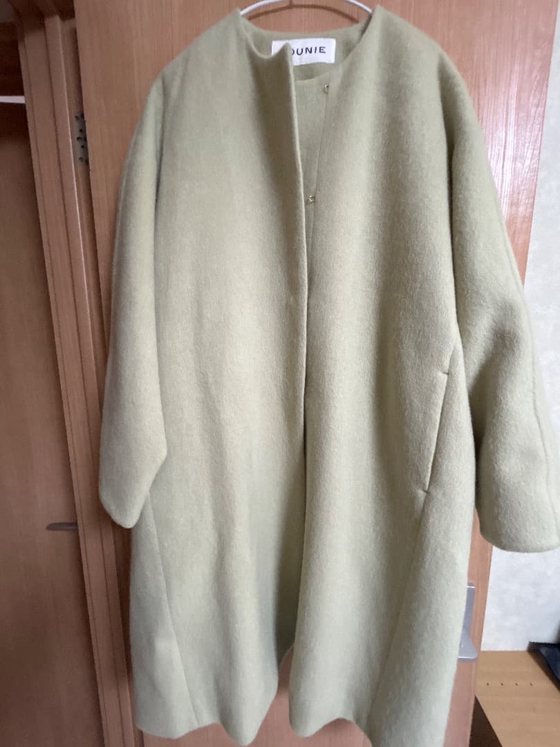 LOUNIE ルーニィ ノーカラーコート ウール アルパカ混 サイズ40