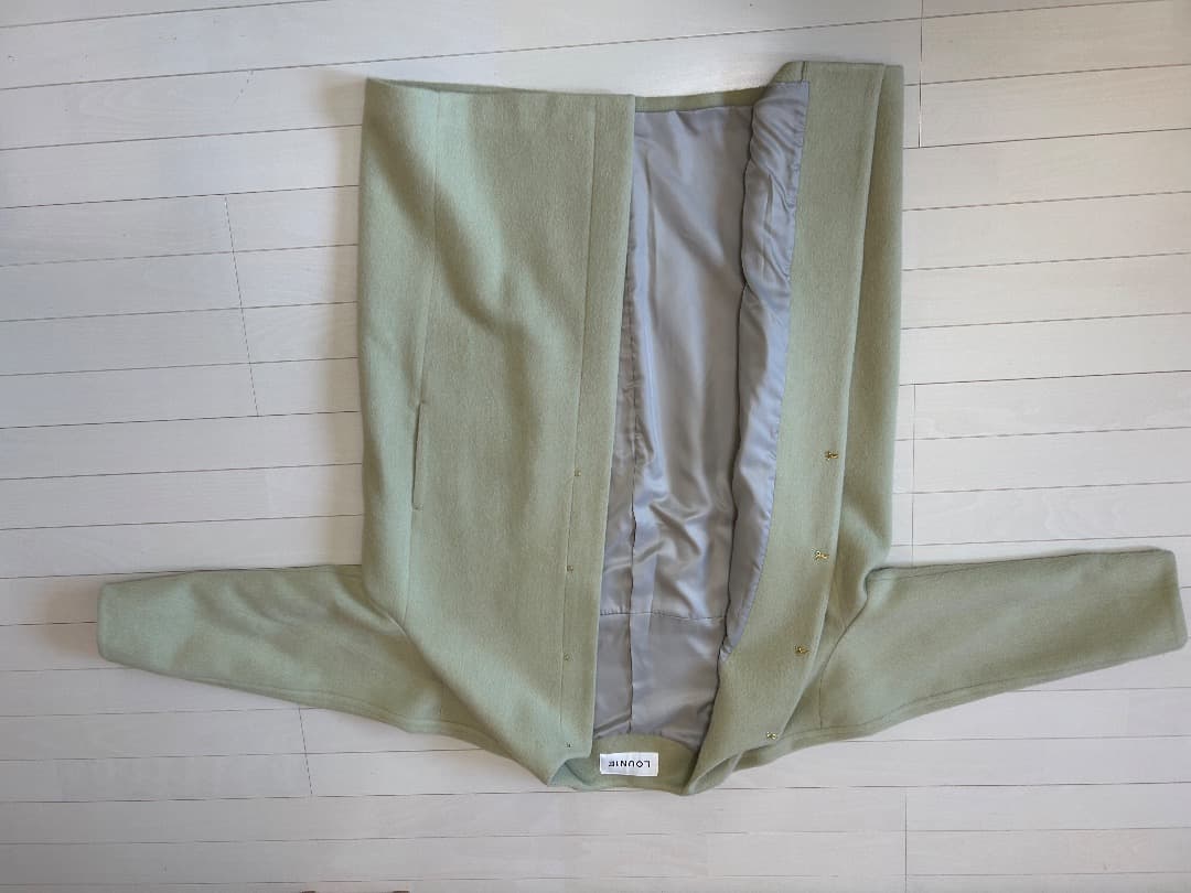 LOUNIE ルーニィ ノーカラーコート ウール アルパカ混 サイズ40