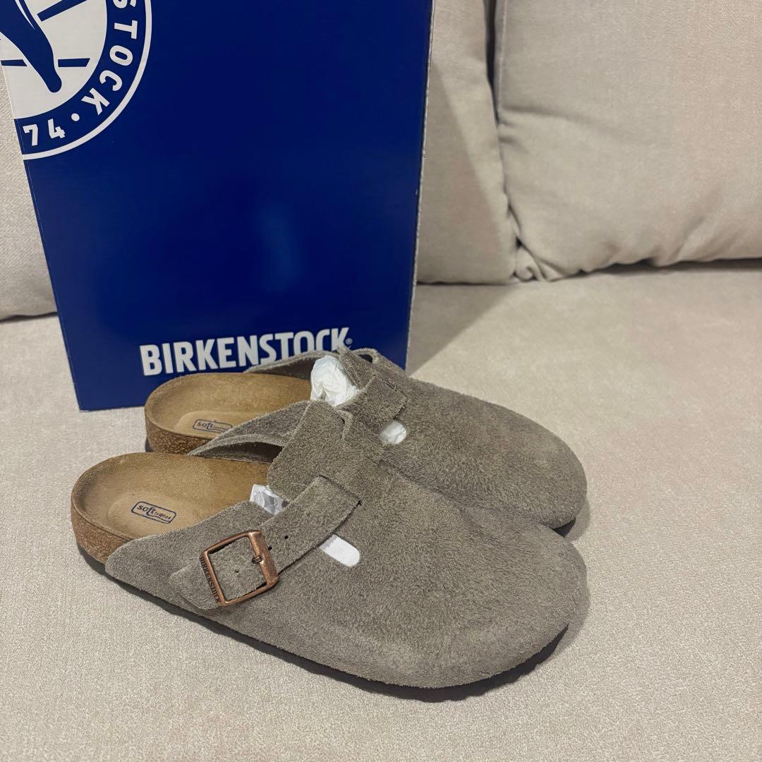 新品　ビルケンシュトック ボストン ベルベット　トープ38 24.5