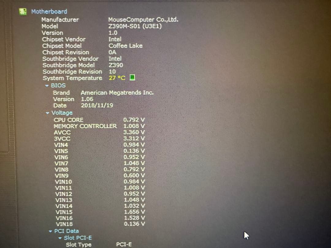 G-tune BTOパソコン　i9-9900k＋RTX2080＋16GB