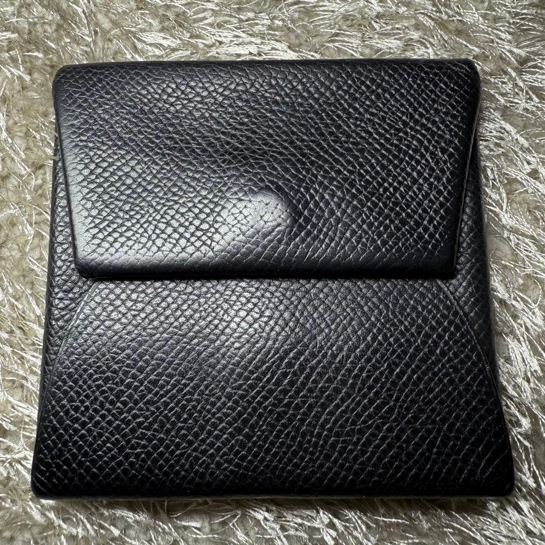 美品 エルメス バスティア ケース ブラック レザー D刻印 箱付き