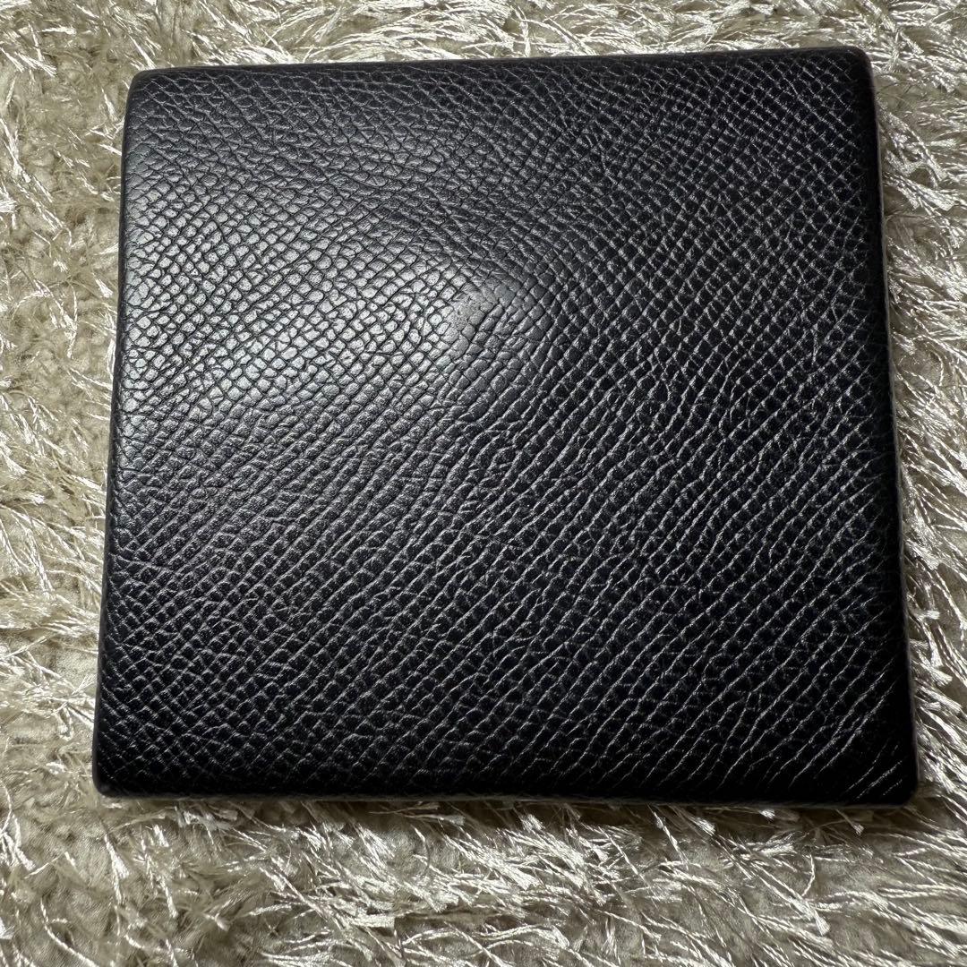美品 エルメス バスティア ケース ブラック レザー D刻印 箱付き