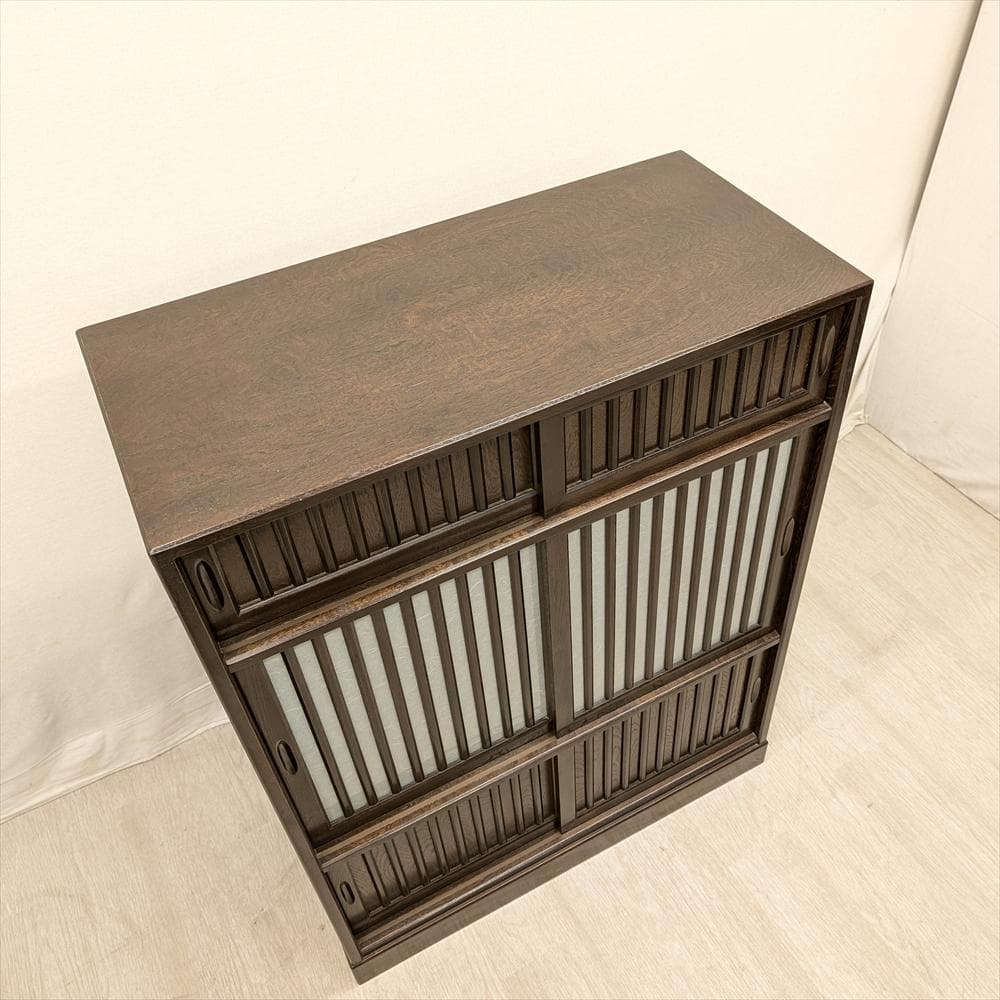 美品　民芸　引戸　水屋箪笥　食器棚　茶箪笥　茶棚　キャビネット　ダイニングボード