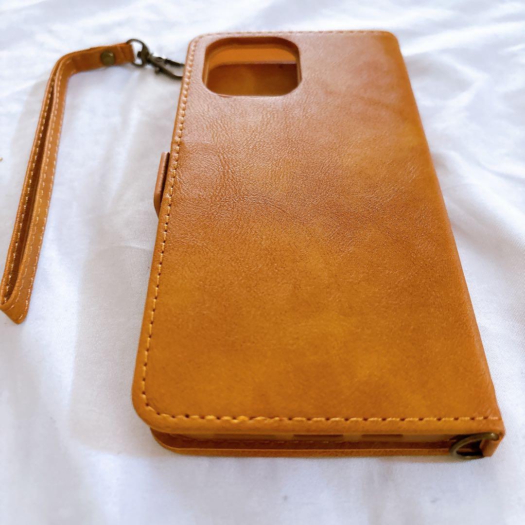 ☆iPhone12 Pro Max ケース レザーケース ライトブラウン