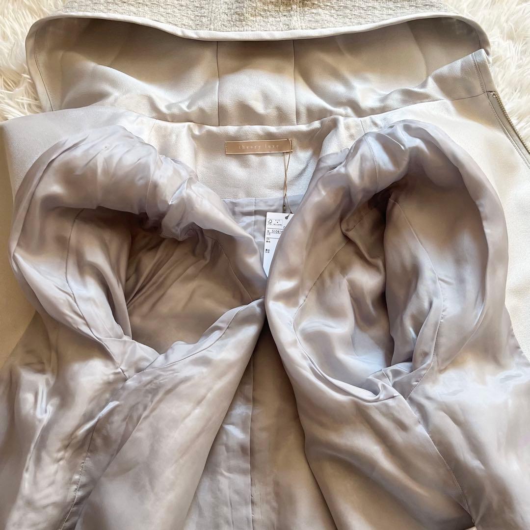 タグ付き✨ 25年モデル セオリーリュクス ツイード フーデッドブルゾン 38