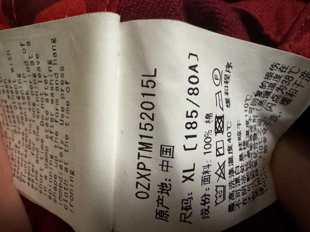 A BATHING APEのレッドカモフラージュ柄6ポケットカーゴパンツ