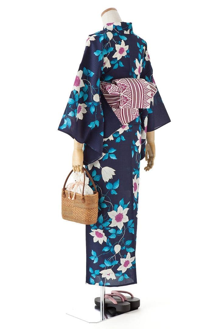 【9/1まで限定価格！】撫松庵　レディスゆかた/鉄線花　東レ　セオ・アルファ