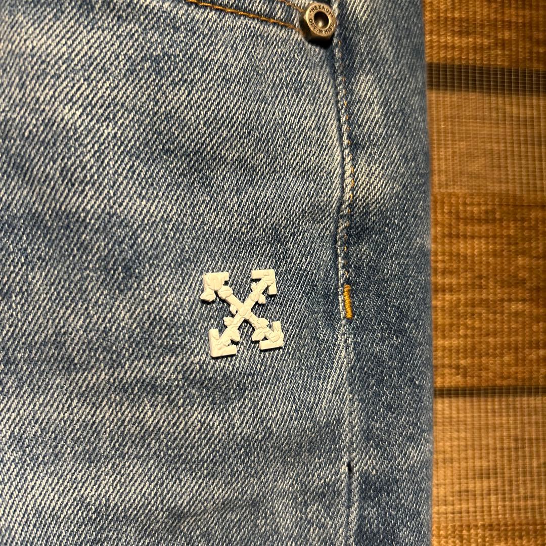 off-white ストライプ　デニム　32