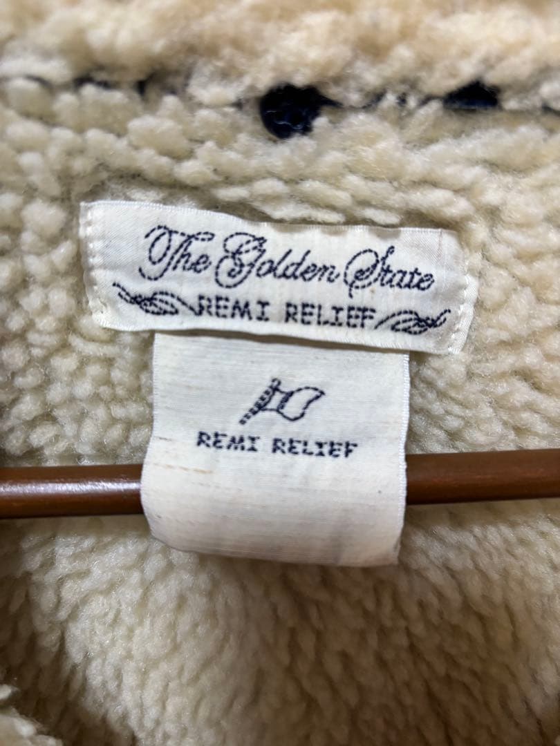 レミレリーフ　ボア　デニムジャケット　REMI RELIEF