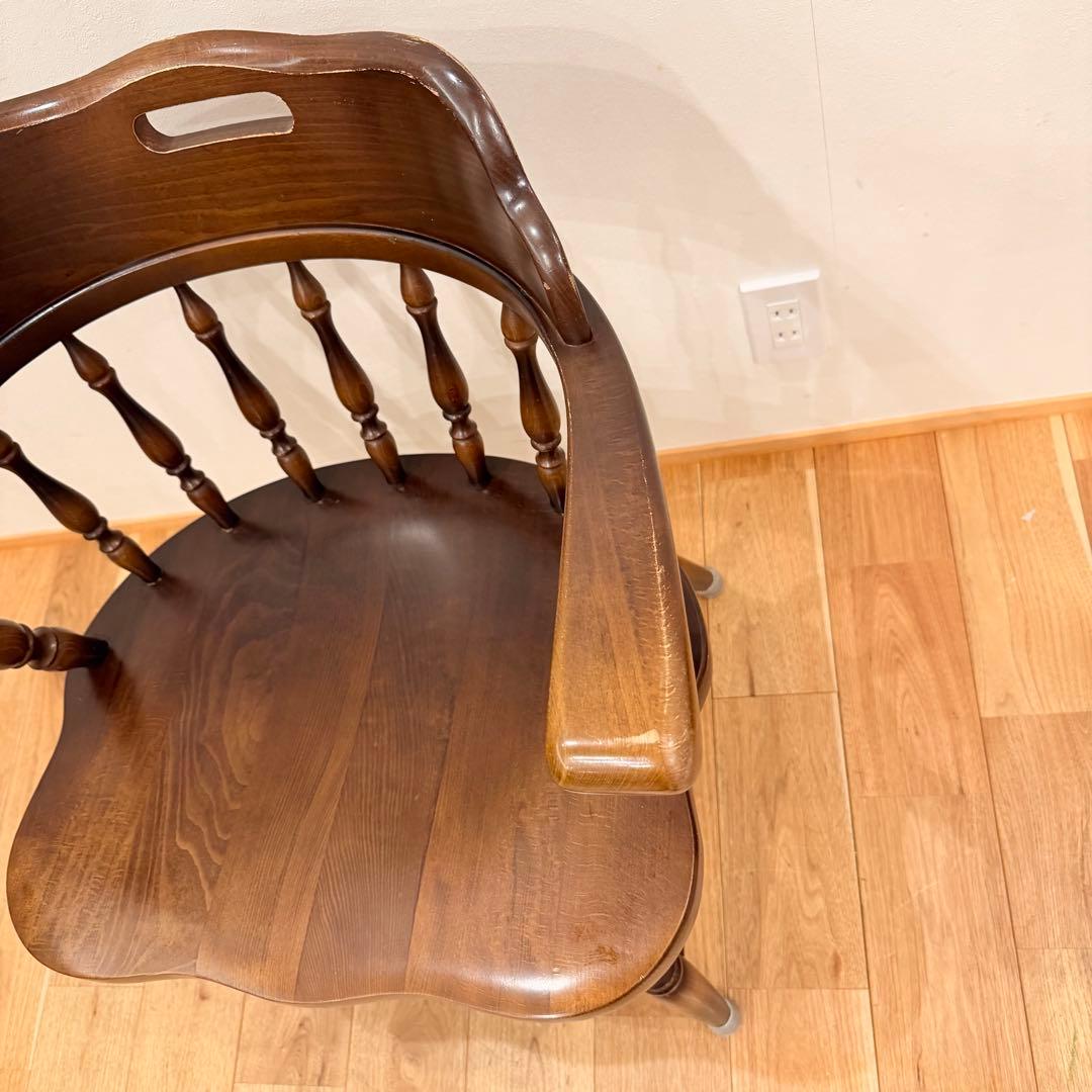 飛騨産業　キツツキ　木製　穂高 アームチェア　ウィンザーチェア イス 椅子