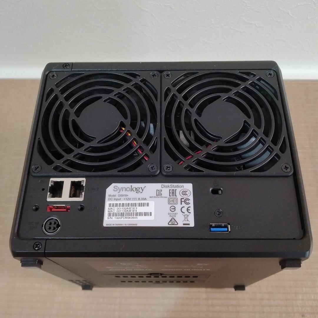 【箱有り美品】Synology DS918+ NAS 4ベイ【初期化済】