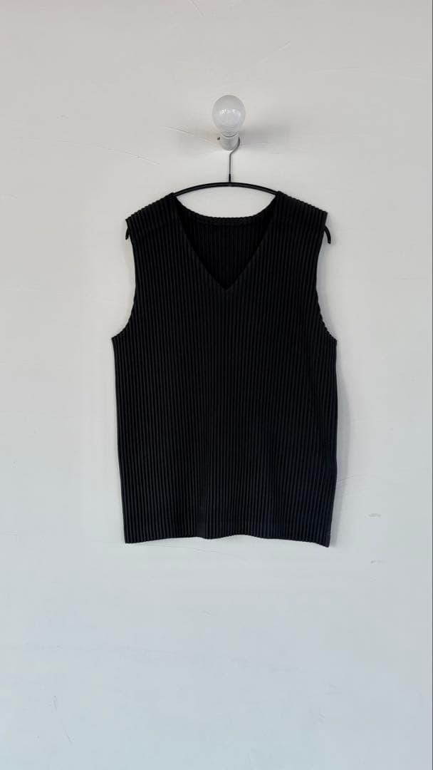 HOMME PLISSÉ オムプリッセ ブラック プリーツ ベスト