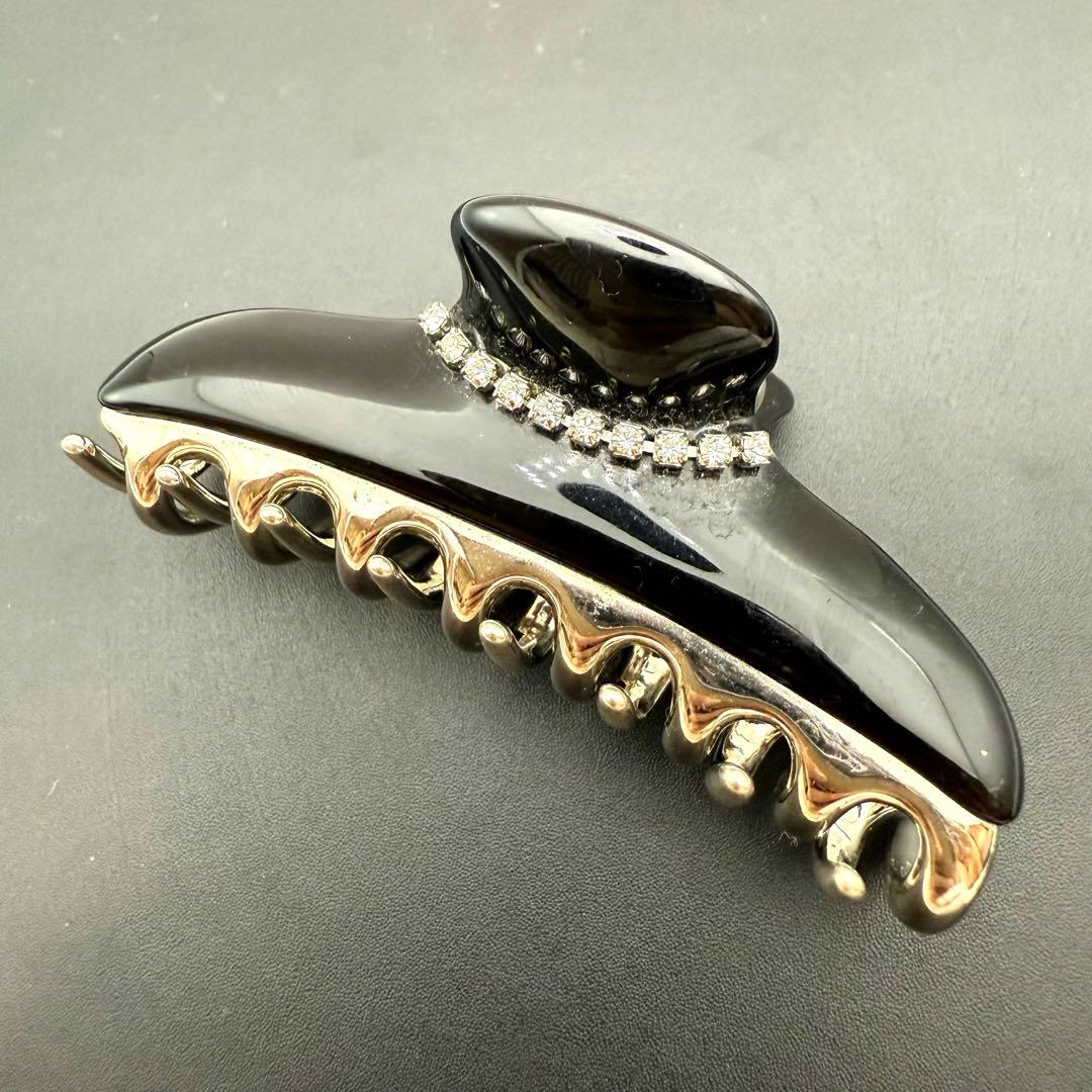 美品✨acca アッカ ヘアクリップ ニューコラーナ ビジュー ブラック 黒