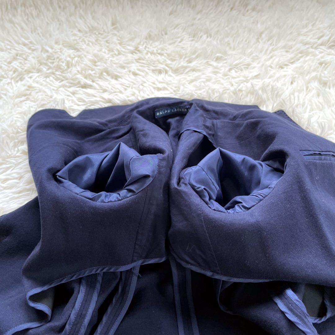 RALPH LAURENラルフローレン紺ブレ刺繍ワッペンブレエンブレム銀ボタン