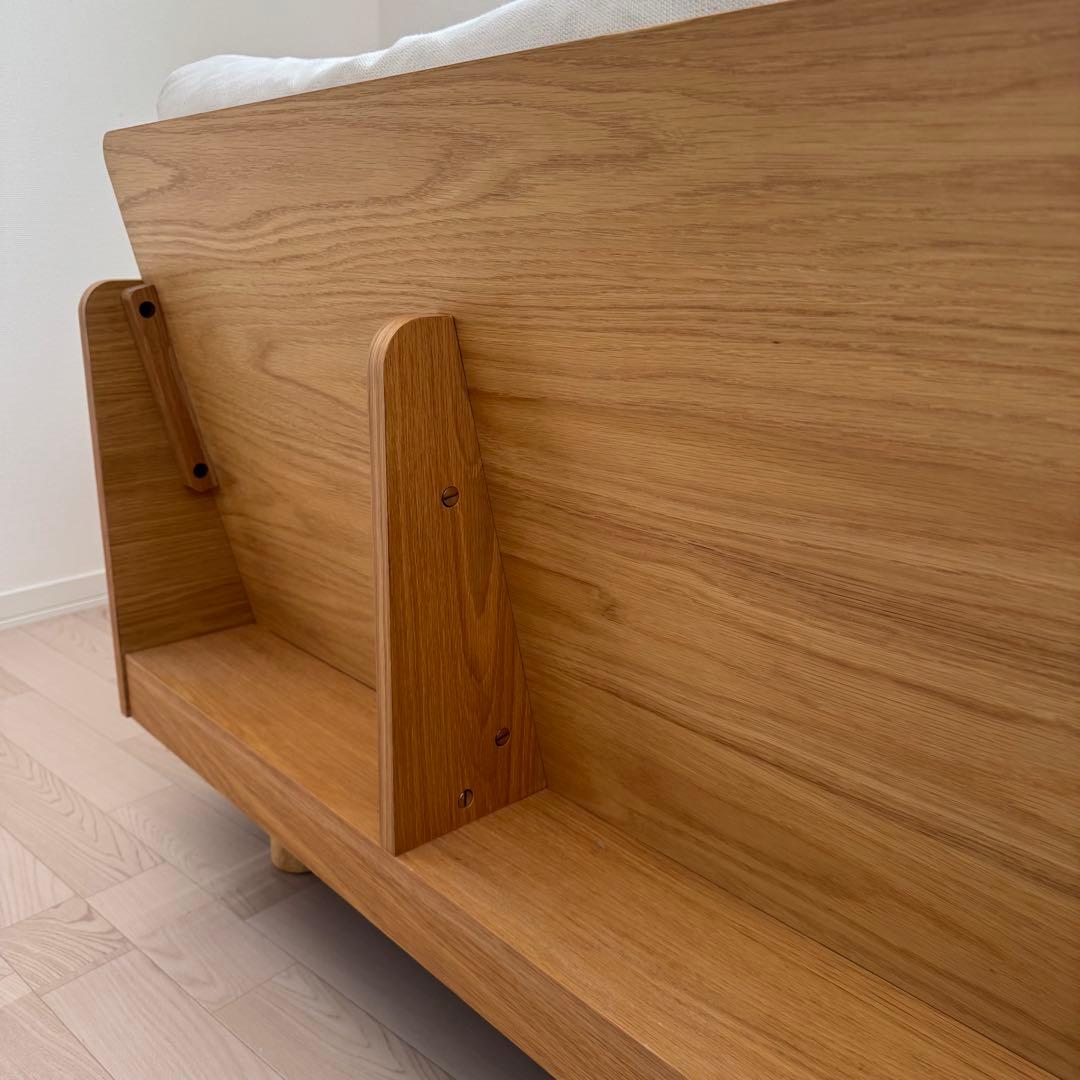 無印良品 廃盤希少品 オーク材突板2.5シーター北欧風ナチュラルソファ