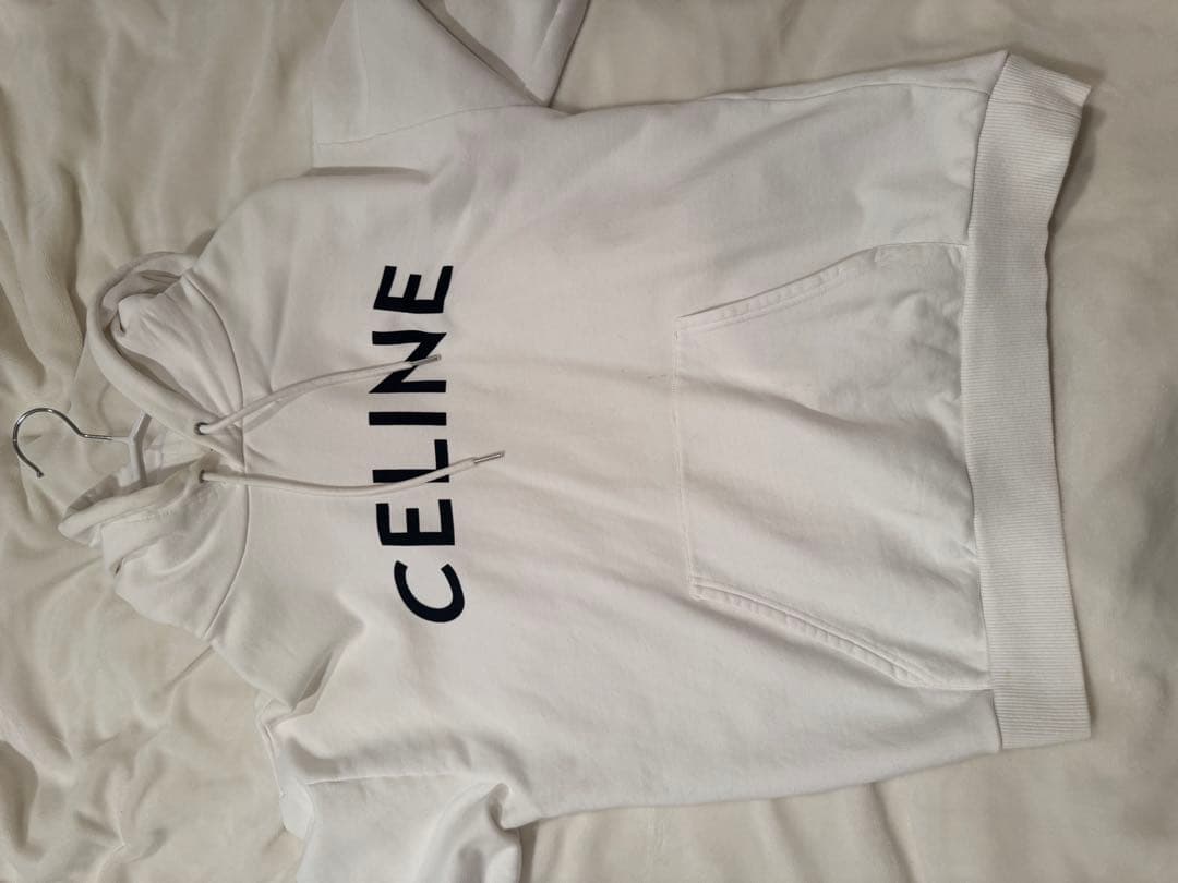 CELINE ホワイト パーカー