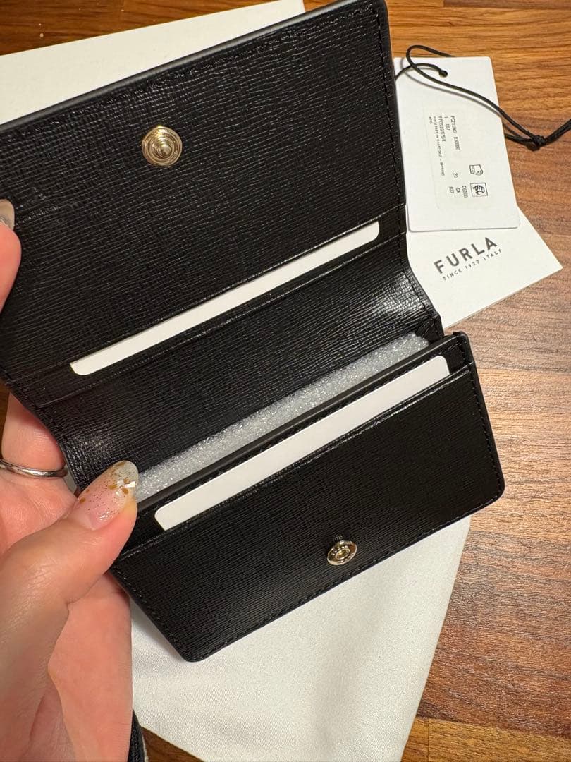 FURLA ブラック レザー 名刺入れ