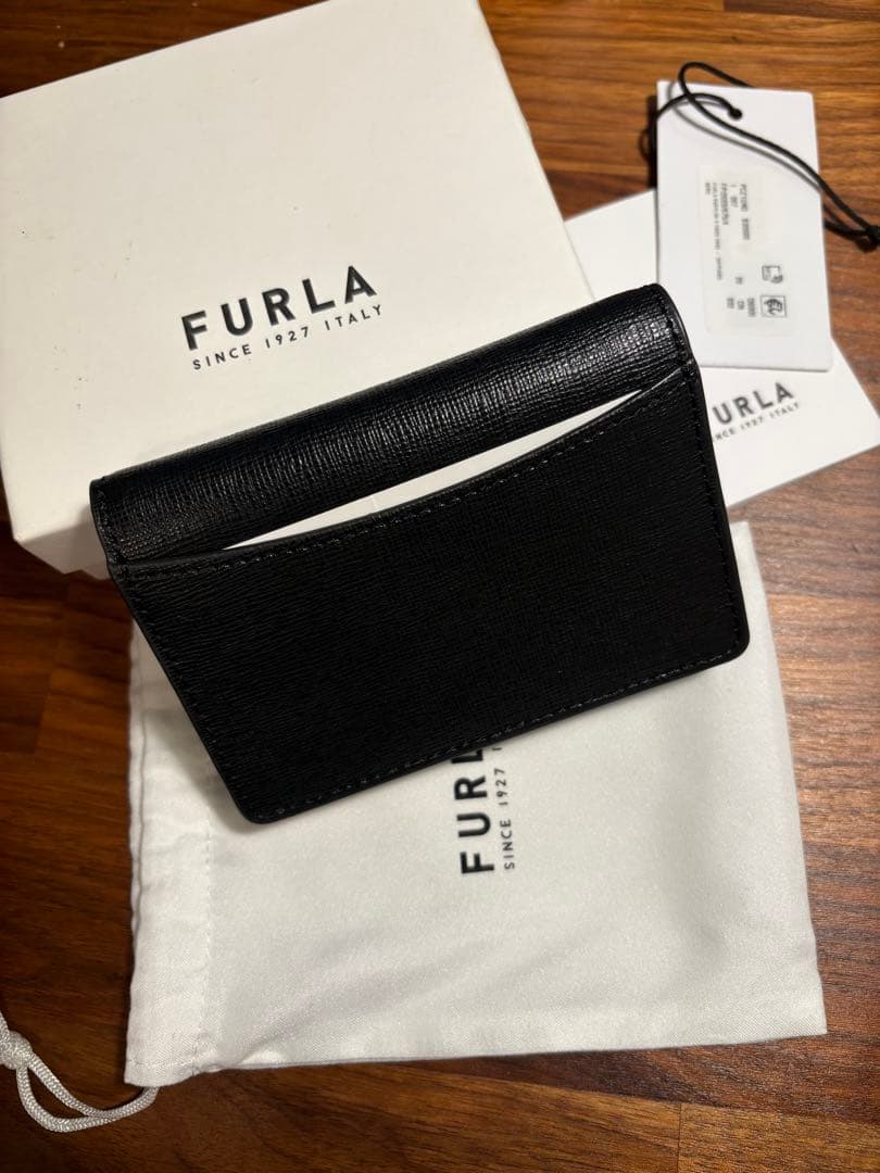 FURLA ブラック レザー 名刺入れ