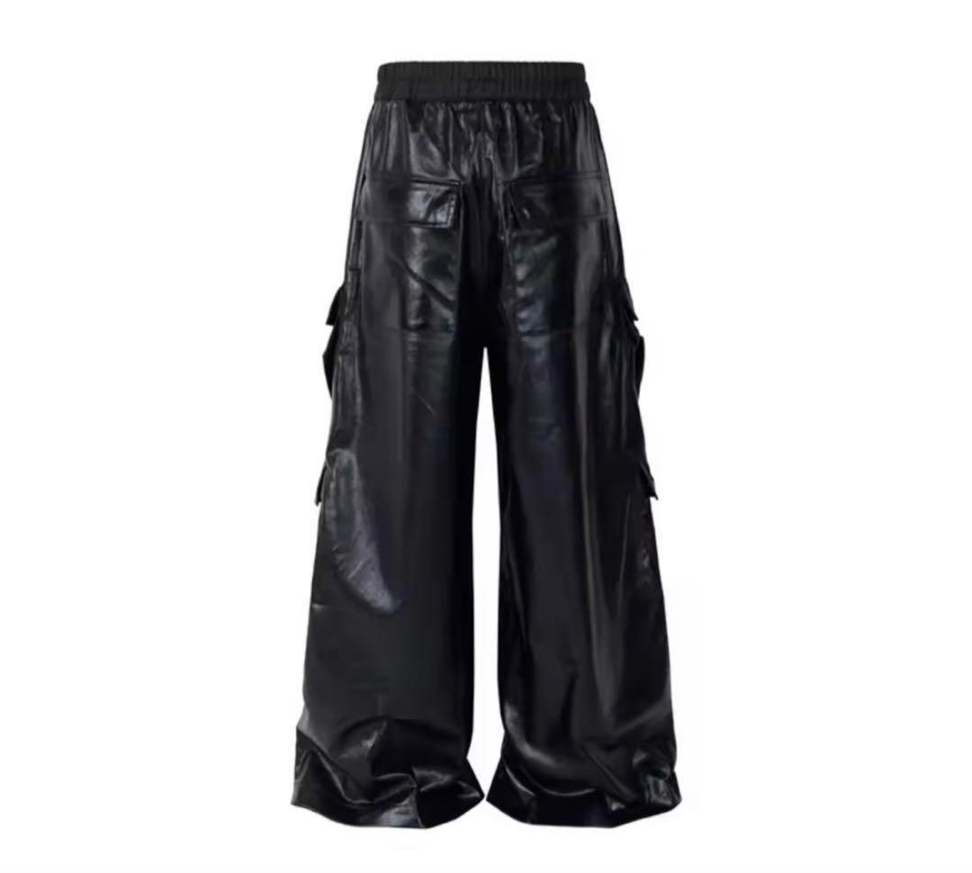 y2k リックオウエンス風 カーゴパンツ レザー opium