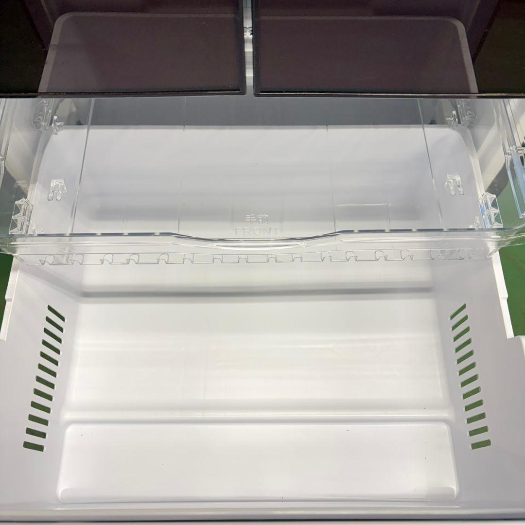 635 鏡面　ガラストップ　5ドア　ファミリー　冷蔵庫　大型　右開き　400L強