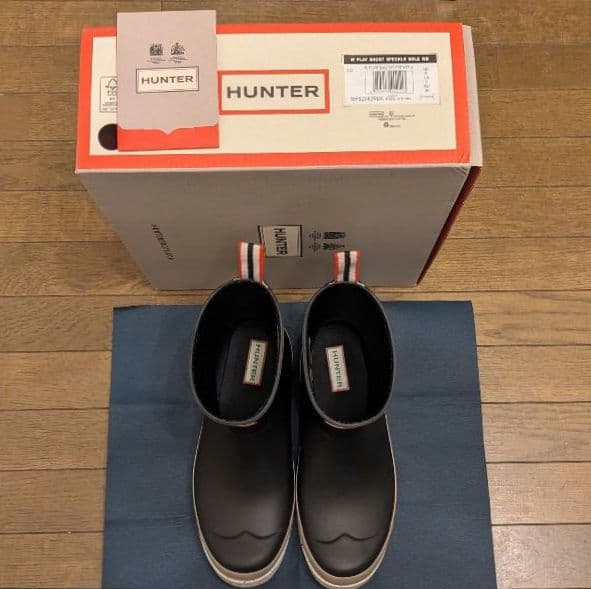 HUNTER【レアデザイン】ハンター レインシューズ 長靴 厚底 ブーツ 希少