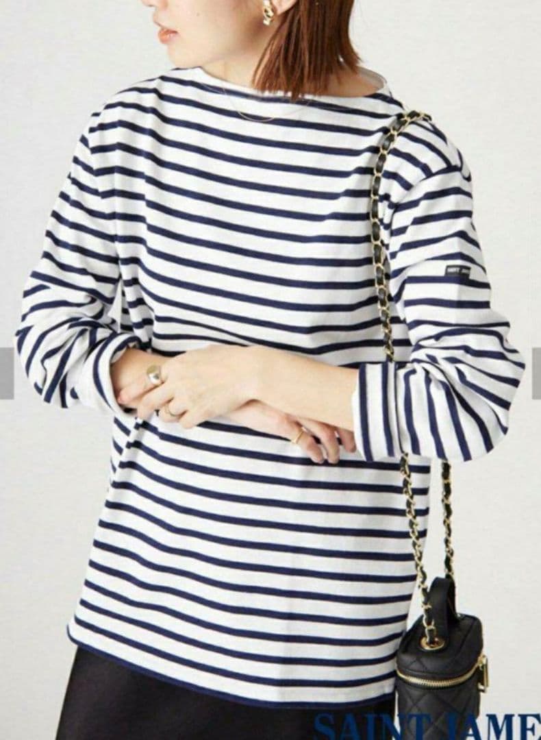 美品　ウェッソン　ネイビー×ホワイト　T5　セントジェームス