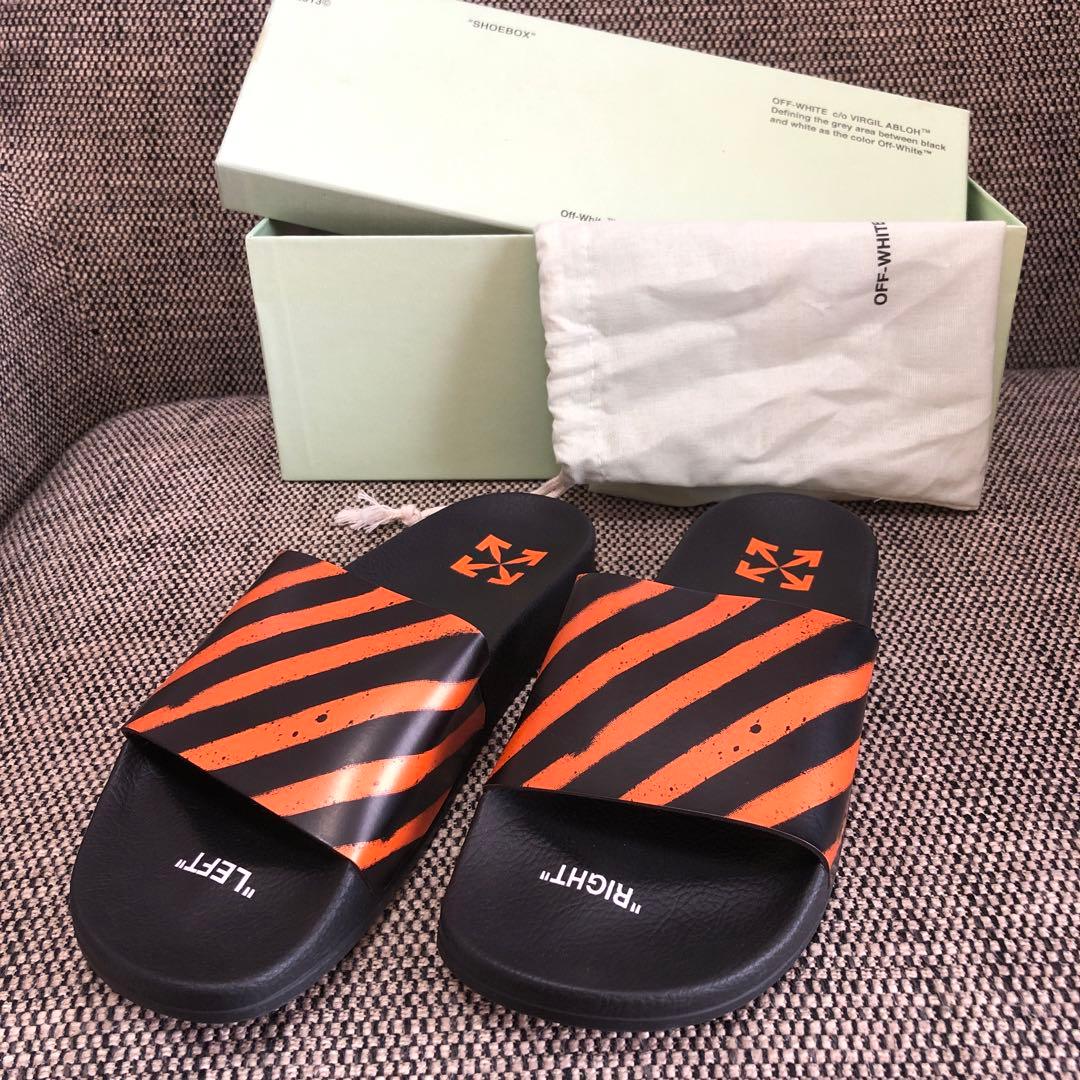 Off-White ストライプサンダル