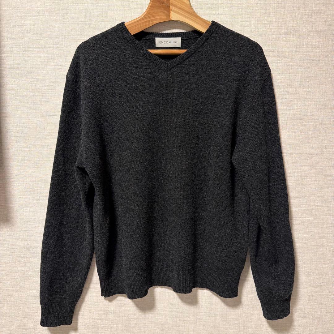 トップス ENCOMING 25AW KNITTED V NECK JUMPER
