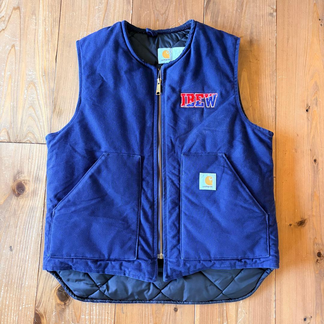 Carhartt カーハート ダックベスト 腰ゴム USA ネイビー