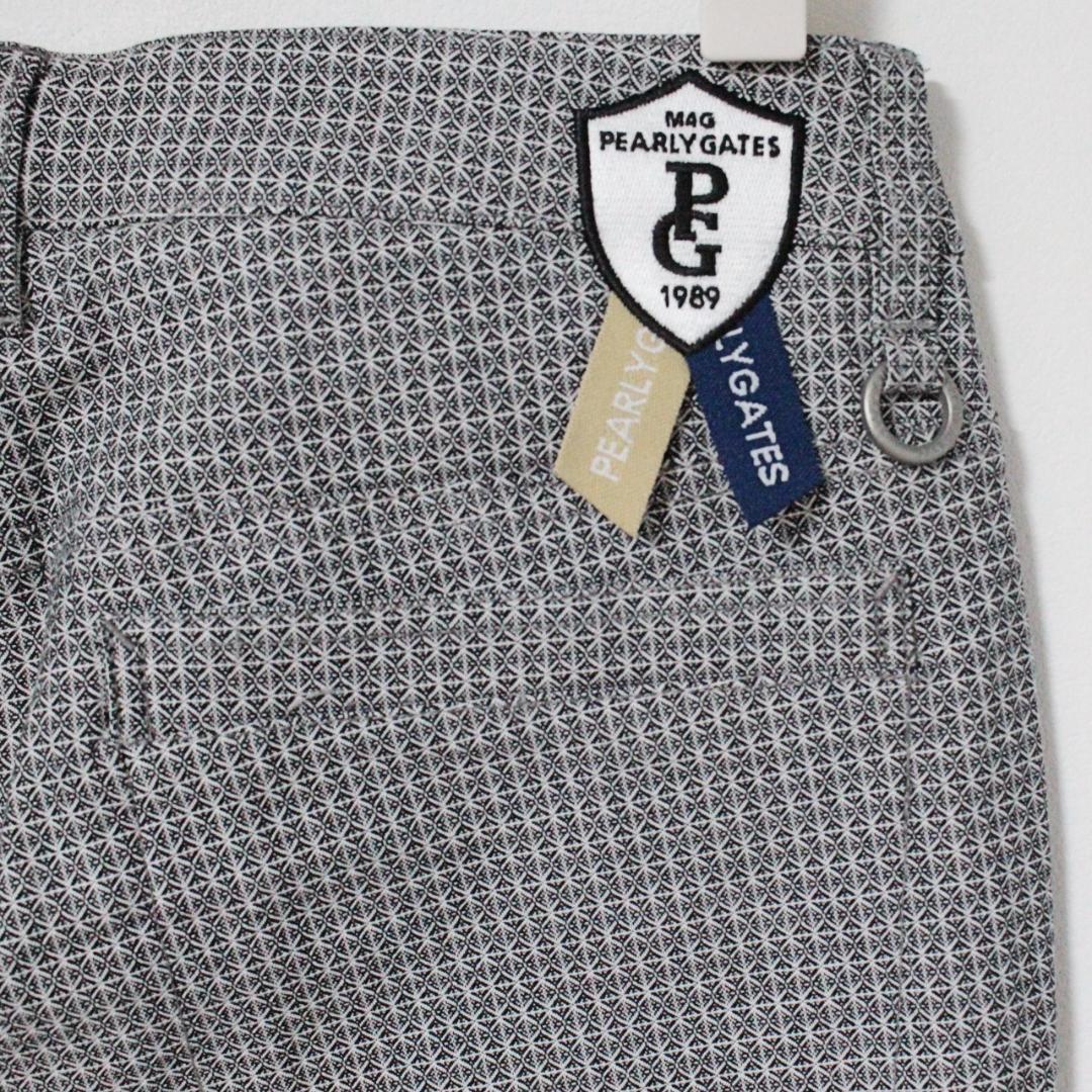 新品 パーリーゲイツ 変形ダイヤ小紋柄 ストレッチロングパンツ Lサイズ（W78